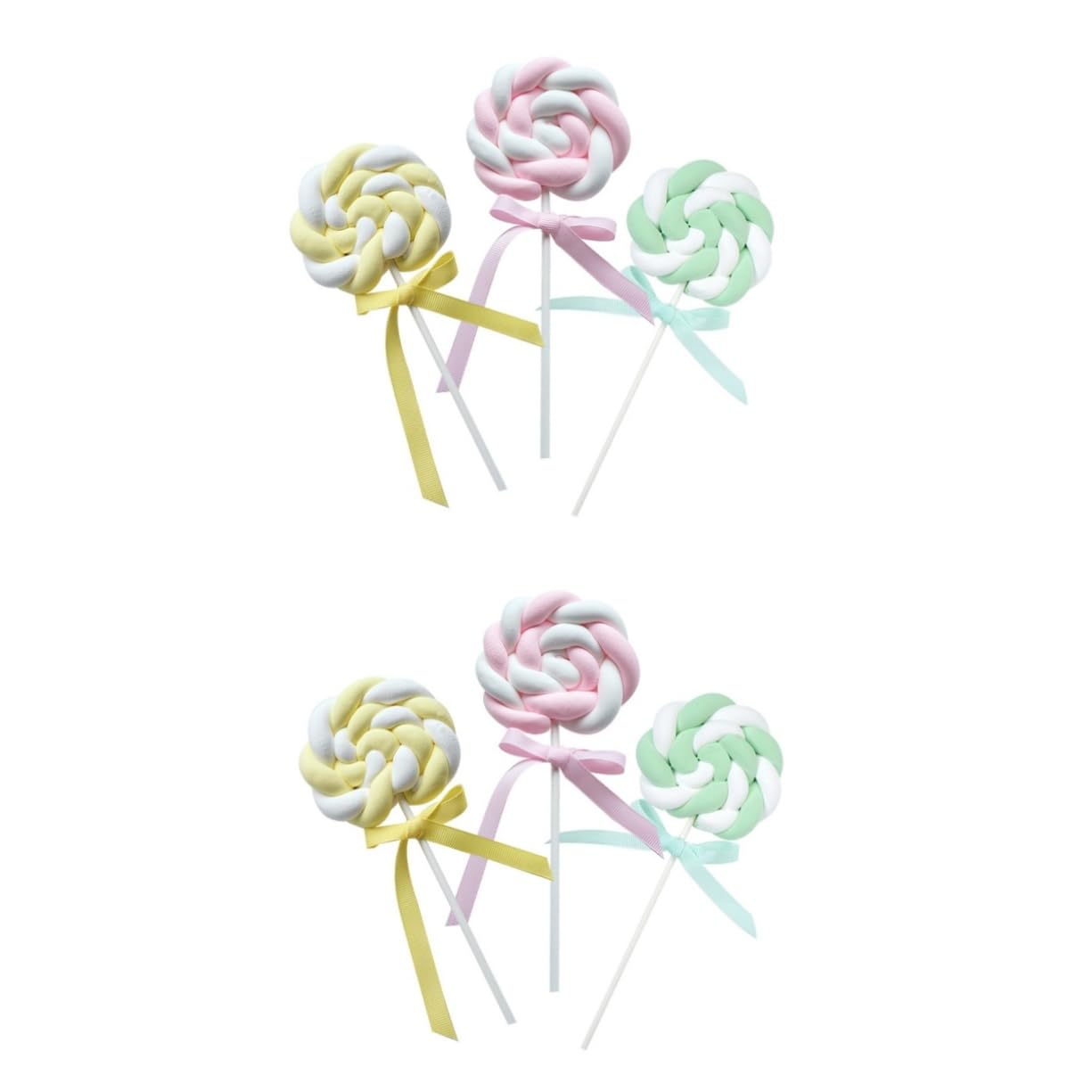 2 Sätze Teiliges Simulierte Lutscher Foto Requisiten Für Geburtstagsfeiern Hochzeiten Und Feiern Lollipop Dekorationen Für Partys Und Veranstaltungen Für Süße 3 Stücke * 2