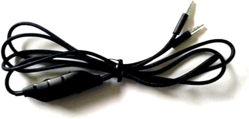 Logitech Cable trenzado original de 0.138 in, 4 pines con controles en línea para auriculares de juego G633 y G933 (4.9 ft)