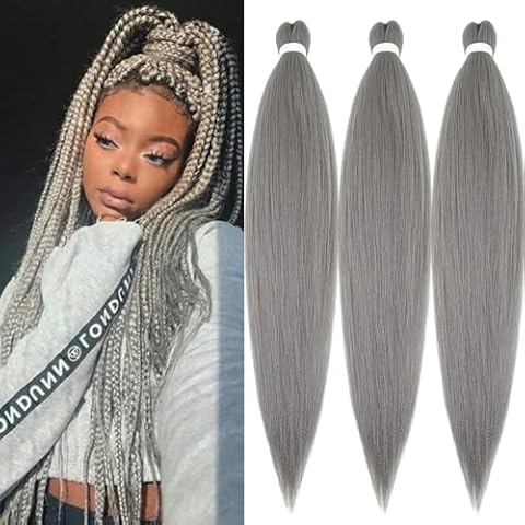 SIXERSI Grey Pre-Stretched Braiding Hair Cover