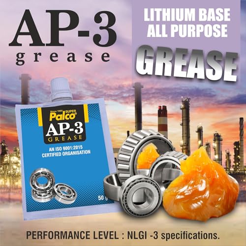 Image of PALCO AP-3 GREASE Pouch 50g (Pack of 20) Multipurpose Water Resistant & Chassis Bearing Lithium Base Anti Corrosion Grease for Car Cycle Bike Chain Lube NLGI-3 Long Lasting Lubricant