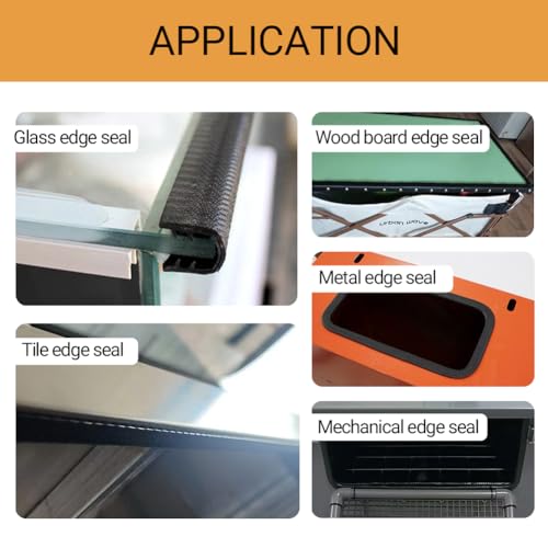 Image of U-Shape Edge Banding - Fits 1 /2 inch Edge, Rubber Trim for Sharp /Rough Surfaces, Veneer, Sheet Metal, Tables, Cars, Trucks, Boats & More - 5FT