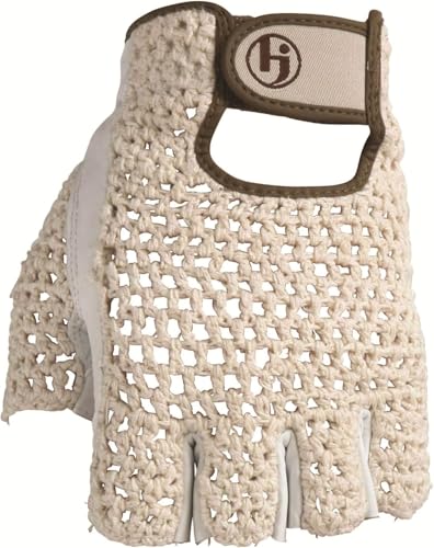 HJ Glove Men's Snow White Original Half Finger Golf Glove