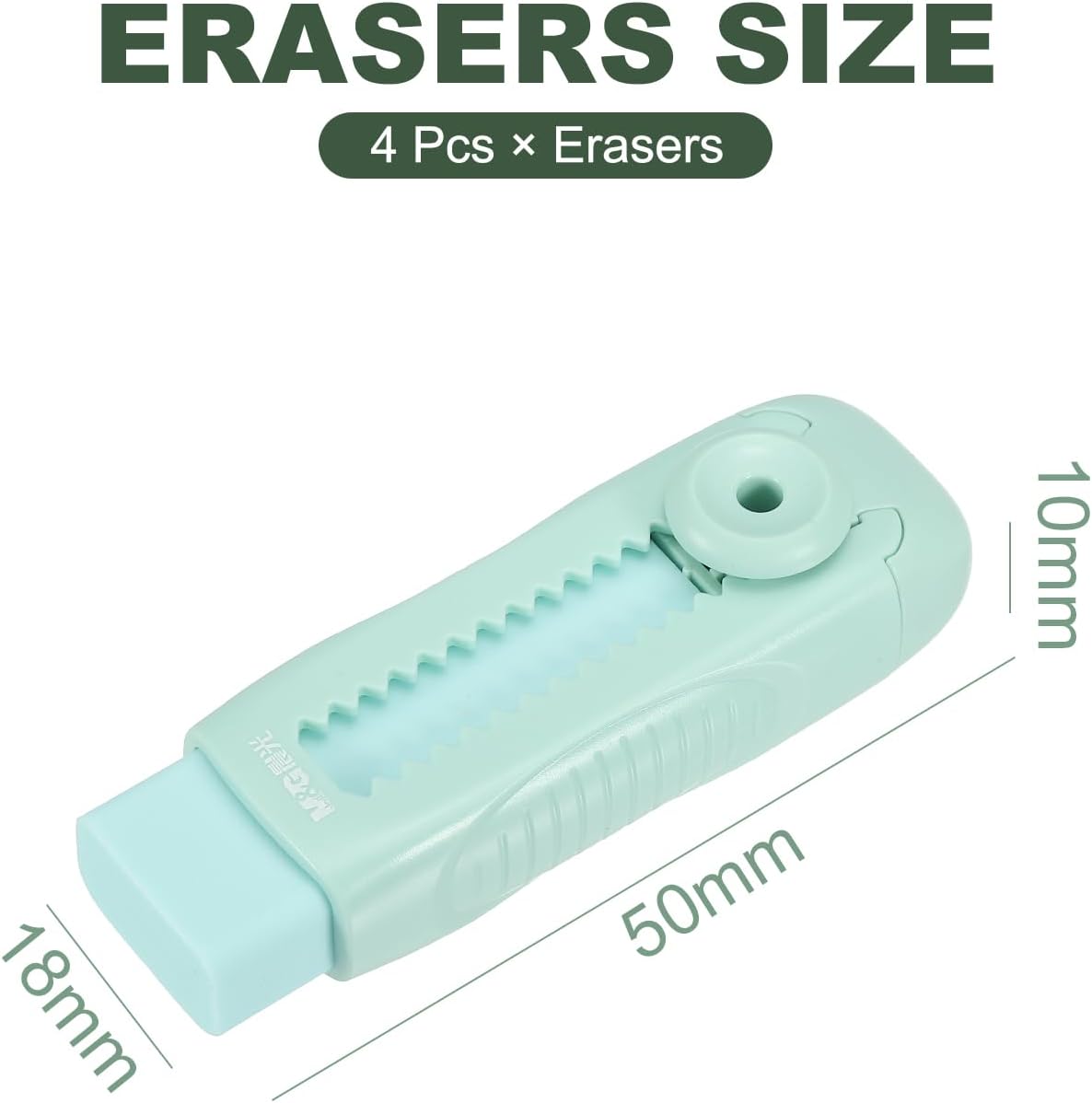 M&G 4 Pack Erasers, Green Sliding Retractable Eraser Philippines | Ubuy