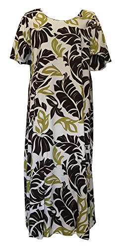 RJC Bold Banana Leaf Plus Size Womens Evening Dress Brown/Olive