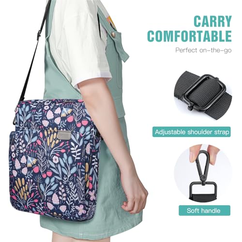 Image of TiMOVO 9-11 inch Tablet Sleeve Bag Carrying Case with Strap, Colorful Flower