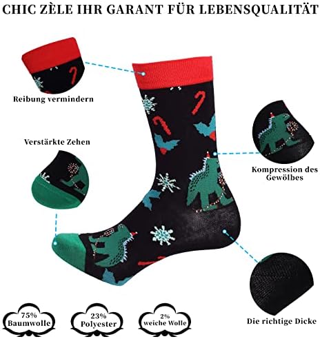 6 Pairs Christmas Socks, Christmas Novelty Xmas Socks Mens or Ladies Festive Christmas Socks for ladies and girls