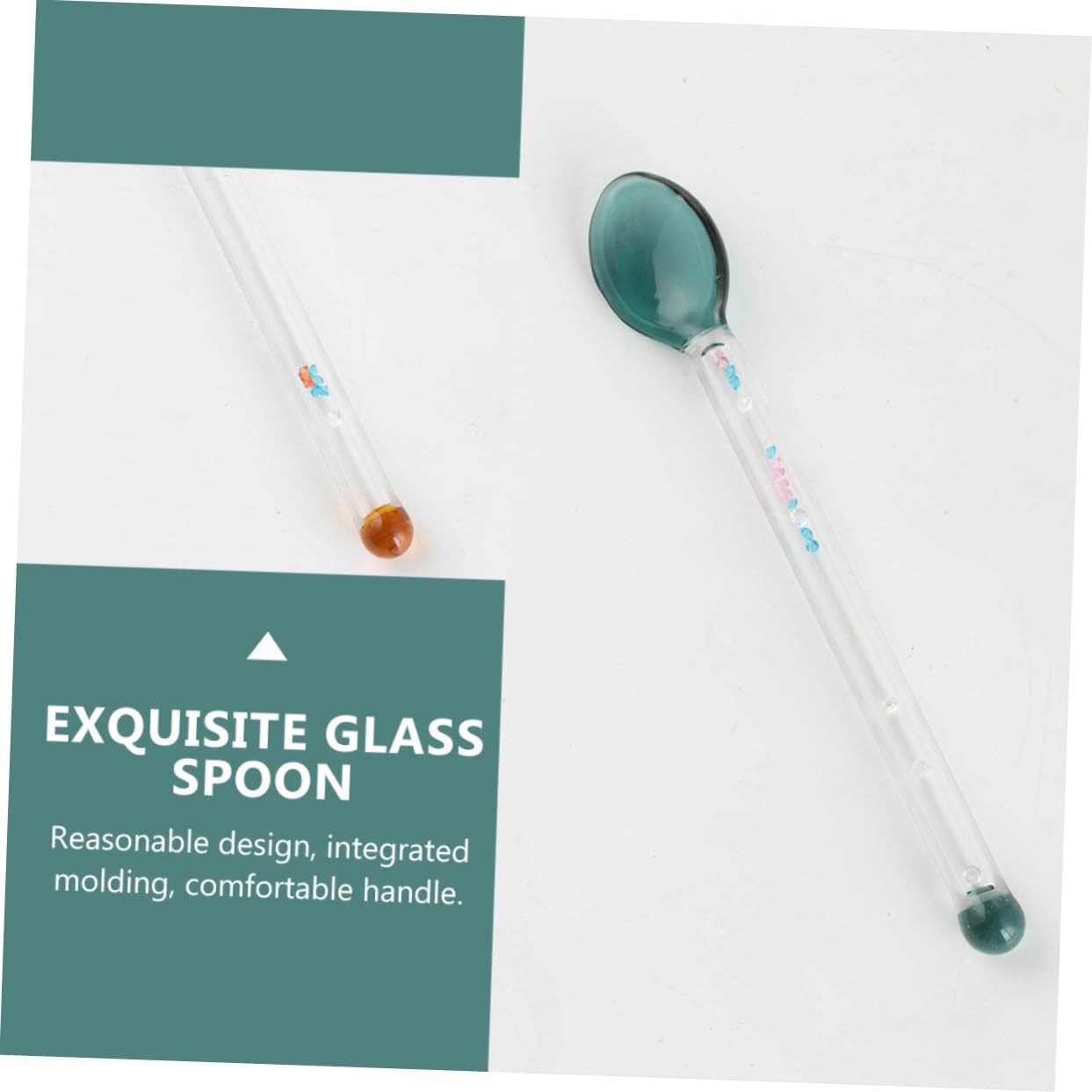 8 Cuillères En Verre Transparent Long Manche - Réutilisables Pour Café, Thé, Desserts (Cuisine Et Table)