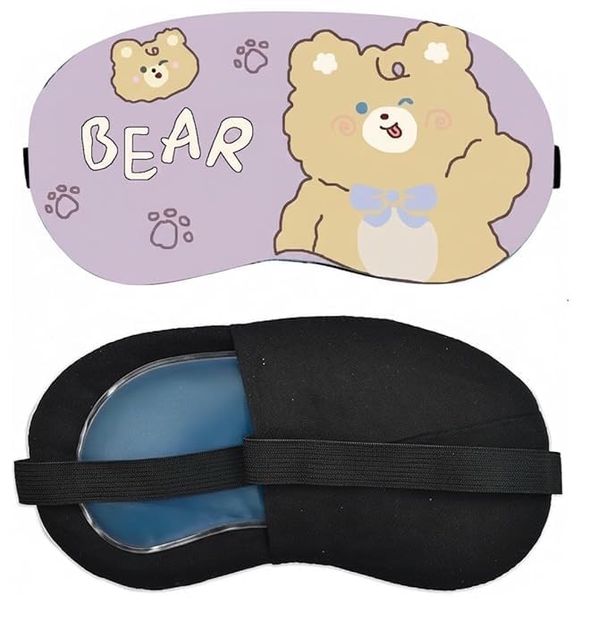 Chef Crown Cooling Gel Eye Mask for Sleeping | Cold Therapy Compress for Dark Circles | Migraines, Multicolor, Reusable for Kids, Women & Men-image-42