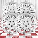 Brighter Design Set of 4 16' Push-on Silver Hubcaps for Chevy Impala 2000-2011
