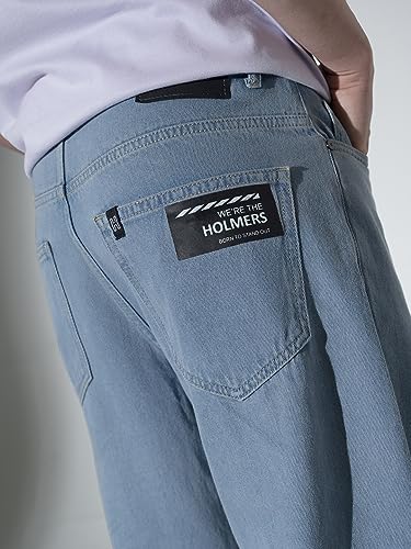 Image of Hubberholme Men's Knee Distressed Loose Fit Jeans