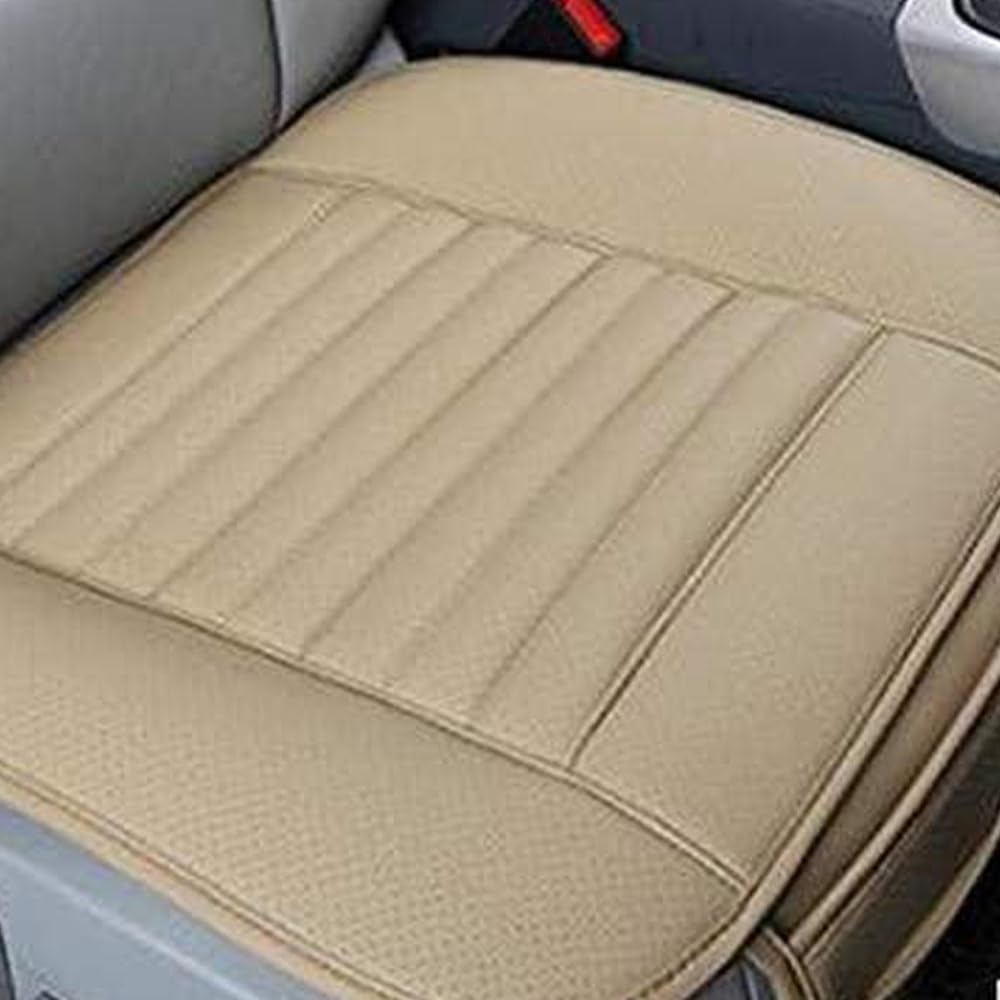 Cuscino universale per seggiolino auto, sedile anteriore – imbottito di lusso con fondo antiscivolo e tasche per riporre oggetti, in ecopelle per auto, camion, furgoni e SUV