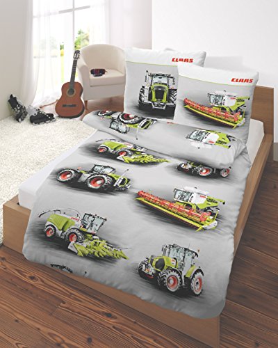 Dobnig CLAAS Sommer Bettwäsche-Set Qualitätsbettbezug aus 100% Baumwolle, Deckenbezug 135x200 cm, Kissenbezug-80x80… – Bild 8