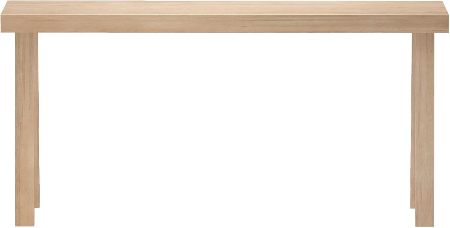 Plank+Beam Solid Wood Console Table, 66 Inch, Blonde