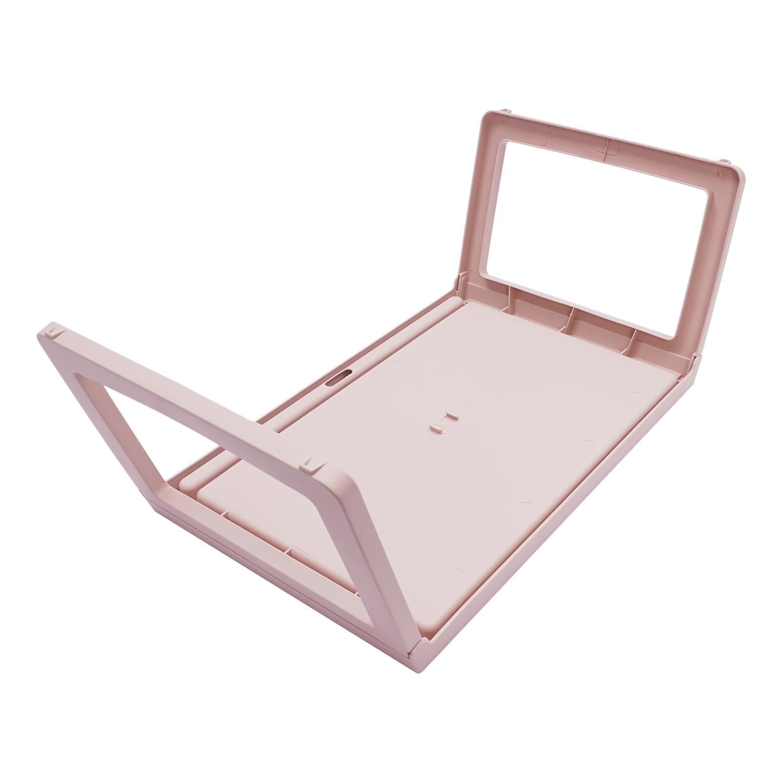 Lot de 4 plateaux de lit pliables en plastique pour enfants et adultes, stable et peu encombrant, pour manger, lire et étudier au lit ou sur le canapé (rose)