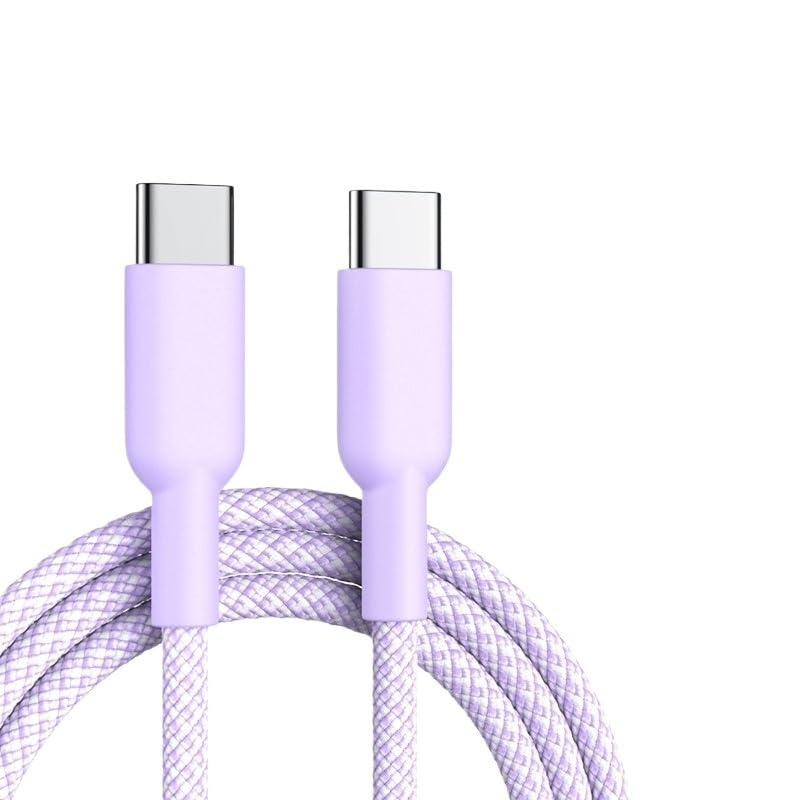 Cable C a C Typec de carga rápida*/ing charg*/ing Cable de datos móviles PD60W (morado, 1 m)