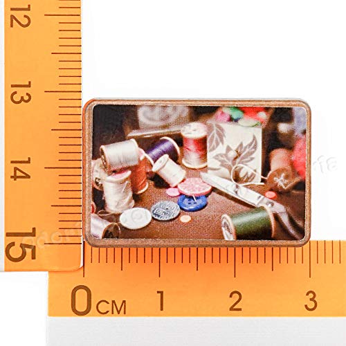 Odoria 1/12 Miniatur Nähkästchen Puppenhaus Nähzimmer Zubehör – Bild 6