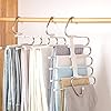 Kalimdor Pants Hangers 2 Pack Space Saving Metal Closet Organizer,Clothes Pants Hangers,Anti-Slip Design,Closet Organizers and Storage for Pants Jeans Skirts Scarf Legging