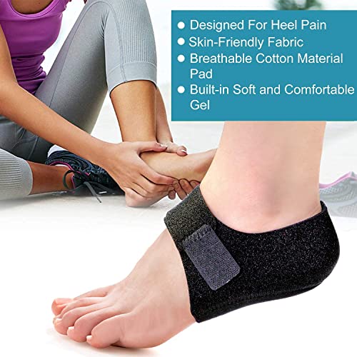 517QiLSrw+L 2 x Heel Pads, Heel Sleeves, Gel Heel Protectors for Plantar Fasciitis, Achilles Tendonitis, Bone Spurs, Heel Cups, Heel… - Image 4