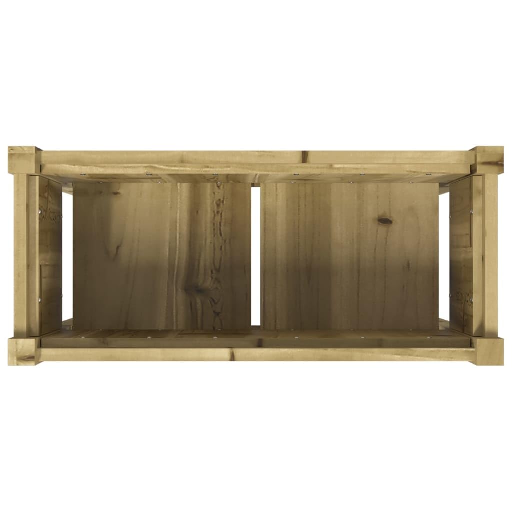 Macetero con patas 70 x 31 x 70 cm, madera de pino impregnada, bancal alto para jardín y terraza, robusta jardinera para cultivo de verduras