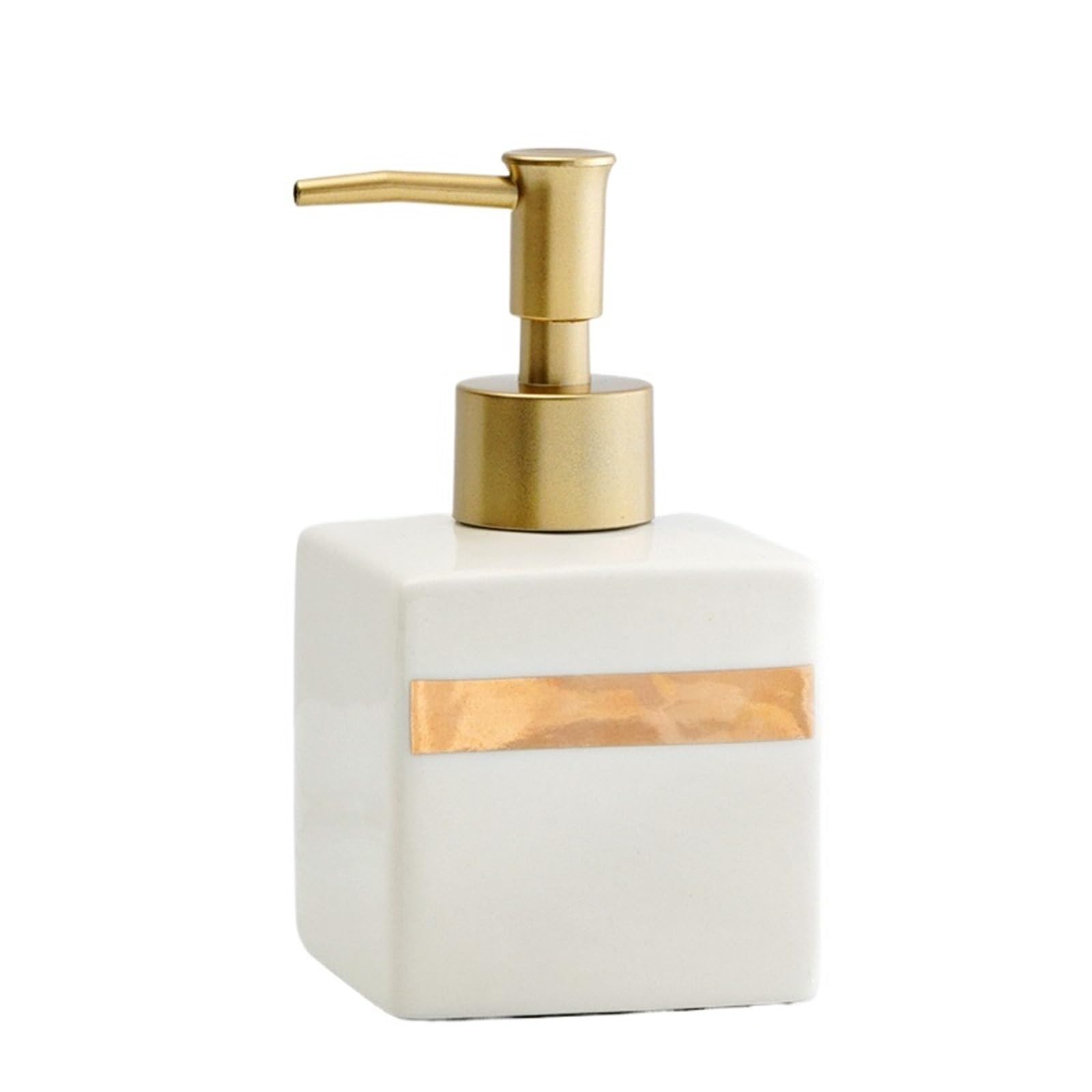 Bx9re7tk3g Green Hand Wash Dispenser Square Ceramic Soap Dispenser With Pump Bathroom Shampoo Lotion Dispensing Bottle Bathroom & Kitchen(Green)