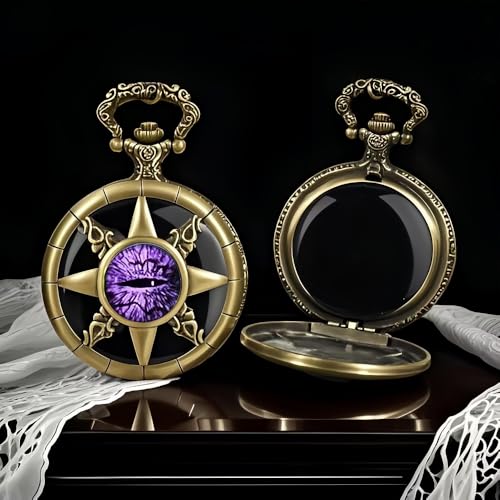 Image of Mini Obsidian Divination Mirror - Pocket Watch Case Design, Suitable for Witchcraft, Meditation, and Divination, Portable Witchcraft Tool