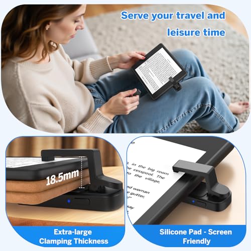 Image of Page Turner Ring for Kindle,Remote Control for iPhone iPad Android Tablets E-Readers,Clicker Page Turner for Kindle Accessories for Camera Video Record&Shutter Selfie (Black)