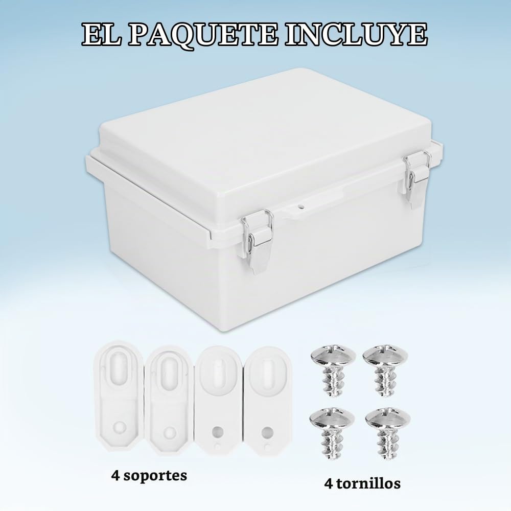 Caja Estanca Exterior Electrica Impermeable IP67, 220x170x110 mm Cuadro Eléctrico Superficie, Cajas de Empalmes para Ocultar Enchufes Jardín Piscina Iluminación