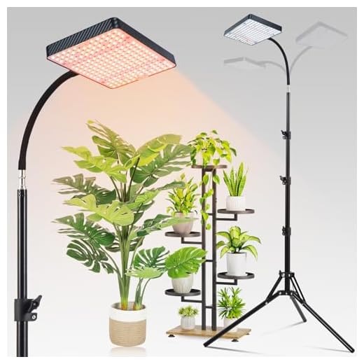 FECiDA Pflanzenlampe LED mit Ständer, UV-IR Vollspektrum Pflanzenlicht für Zimmerpflanzen, Pflanzenleuchte LED 2000 Lumen, Wachstumslampe für Pflanzen, Daisy Chain Funktion, On/Off Schalter