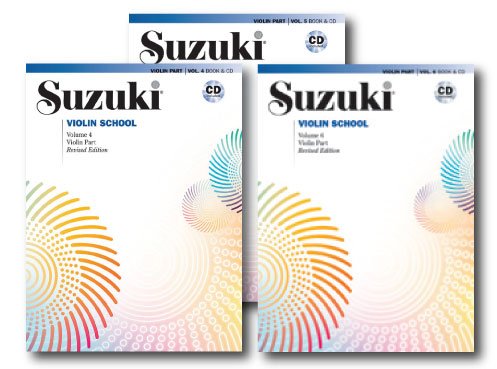 Suzuki Violin School, Violin Part, With Piano Accompaniment CD - 3 Books with CDs Set - Includes Volume 4, Volume 5 and Volume 6      Sheet music