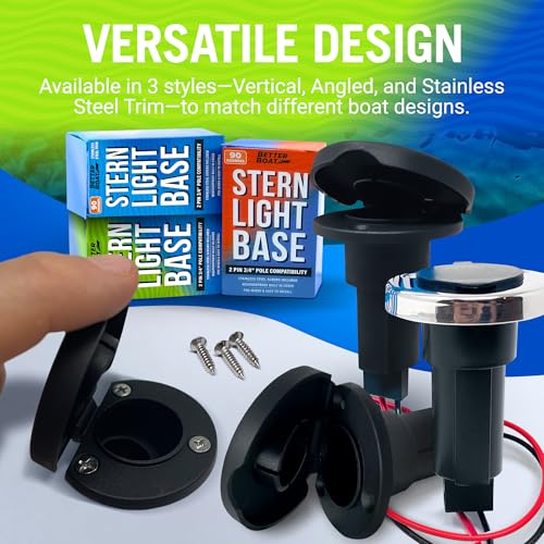 Image of Boat Stern Light Base, Navigation and Anchor Light Base Socket, 2-Pin Plug