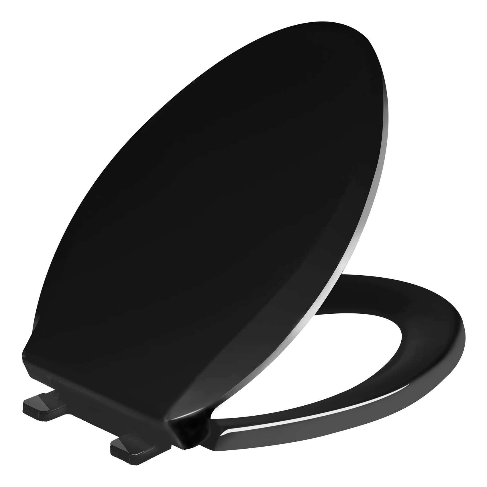 Elongated Toilet Seat with Slow Close, No Wiggle, Easy Install & Easy