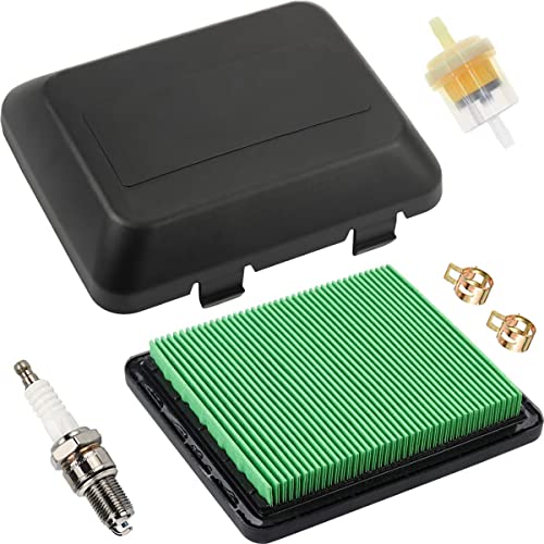 ZAMDOE 17211-ZL8-023 Filtro de Aire 17231-Z0L-050 Cubierta limpiadora Bujía para Honda GCV135 GCV160 GCV190 GC190LA GC135 GCV160A Motor HRB216 HRR216 HRS216 HRT216 HRZ216 Cortacésped