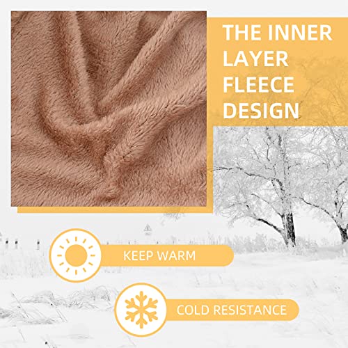 Akiiger ZI10771-BK Womens Winter Hats, Warm Hooded Scarf Hat For Women, Fleece Beanie Hats With Drawstring, Winter Balaclava Knit Skull Cap thumb #3