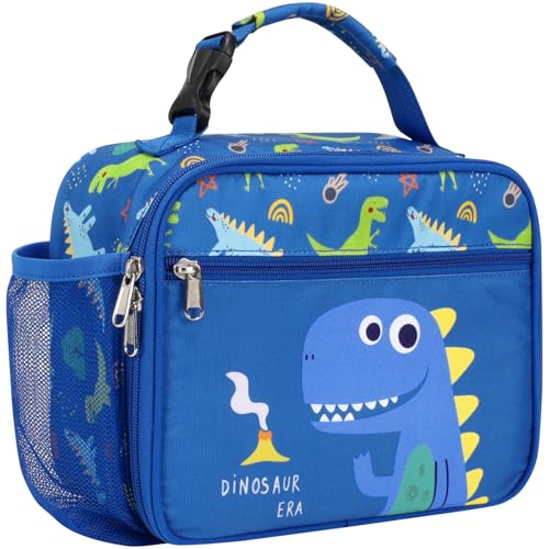 Bagseri Kids Lunch Bag Boys - Thermal Insulated Lunch Box Tote with Water Bottle Holder, Reusable Leak-Proof Kids Lunch Box for Daycare & School, Blue...