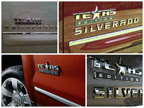 Muzzys (Set Of Three) Texas Edition 3M Stick On Emblem Badge Fits Gmc Sierra Chevy Silverado Suburban Tahoe Ford F150 Dodge Ram Nissan Titan Truck #TOP3