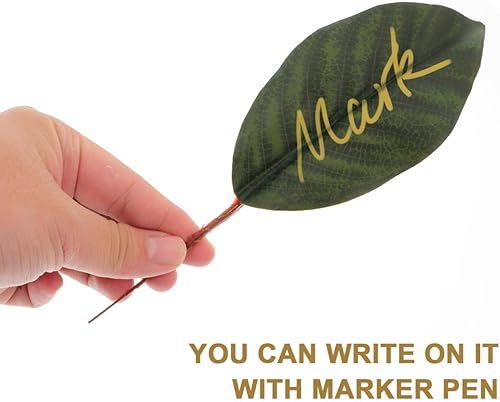 Miniatura 9 de Veemoon 30 hojas de magnolia artificiales, hojas de magnolia sintética, accesorios para arreglos florales para bodas, cumpleaños, banquetes,