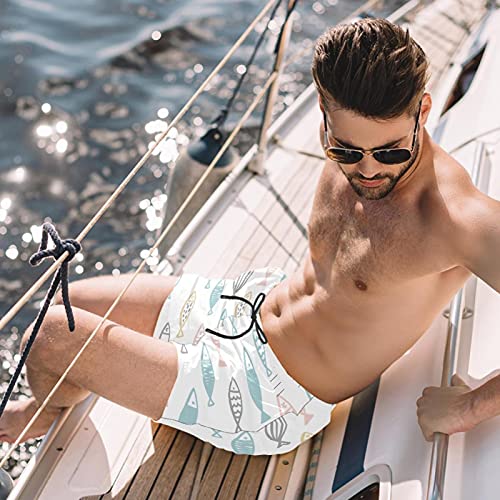 Short de bain pour homme léger imprimé multicolore en taille S confortable - 2
