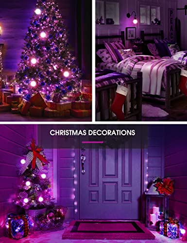 Image of L LOHAS LED Halloween Purple Light Bulbs Outdoor, A19 E26 Base