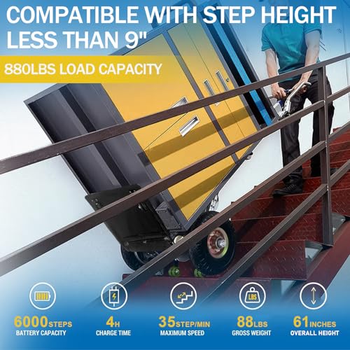 Carretilla eléctrica escalera 880 lb para mover carga pesada miniatura 4