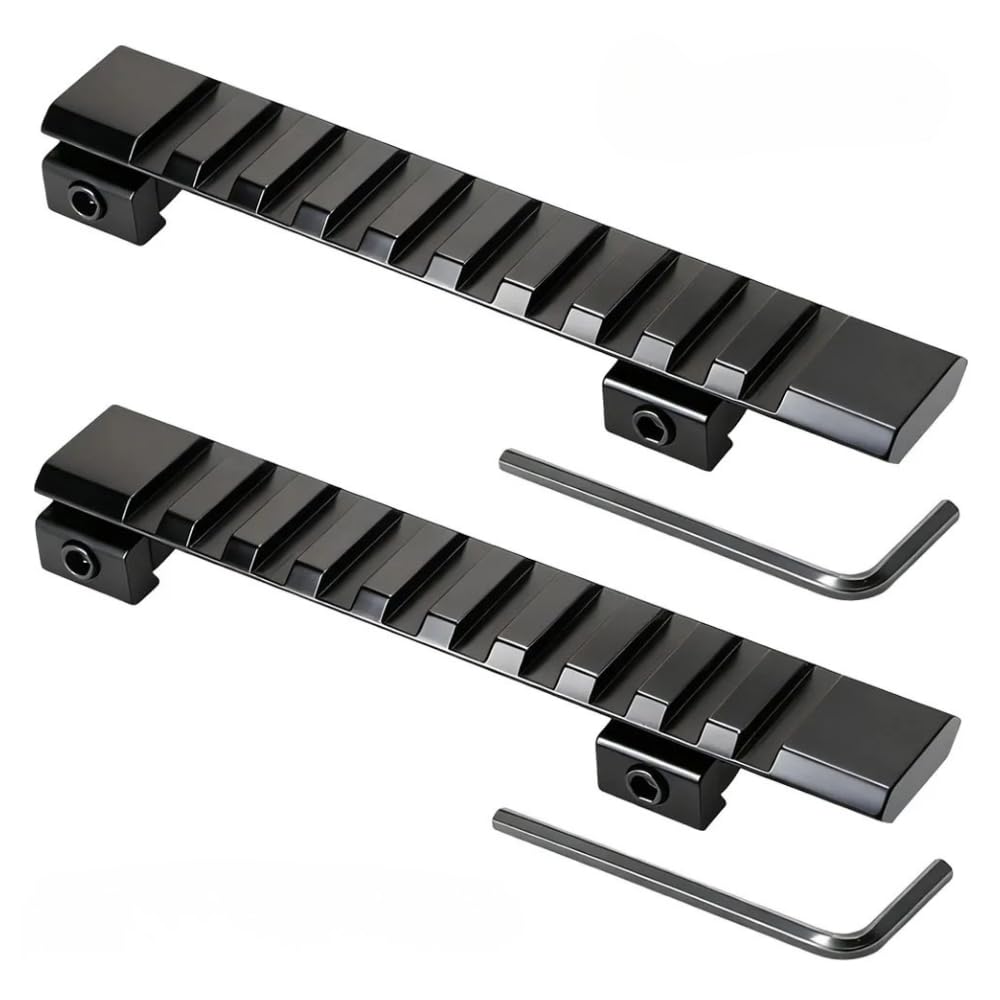 Slitta Picatinny Weaver, Base Rialzata da 11 mm 22 mm, Adattatore per Carabina, Nero Attacco Ottica Red DOT