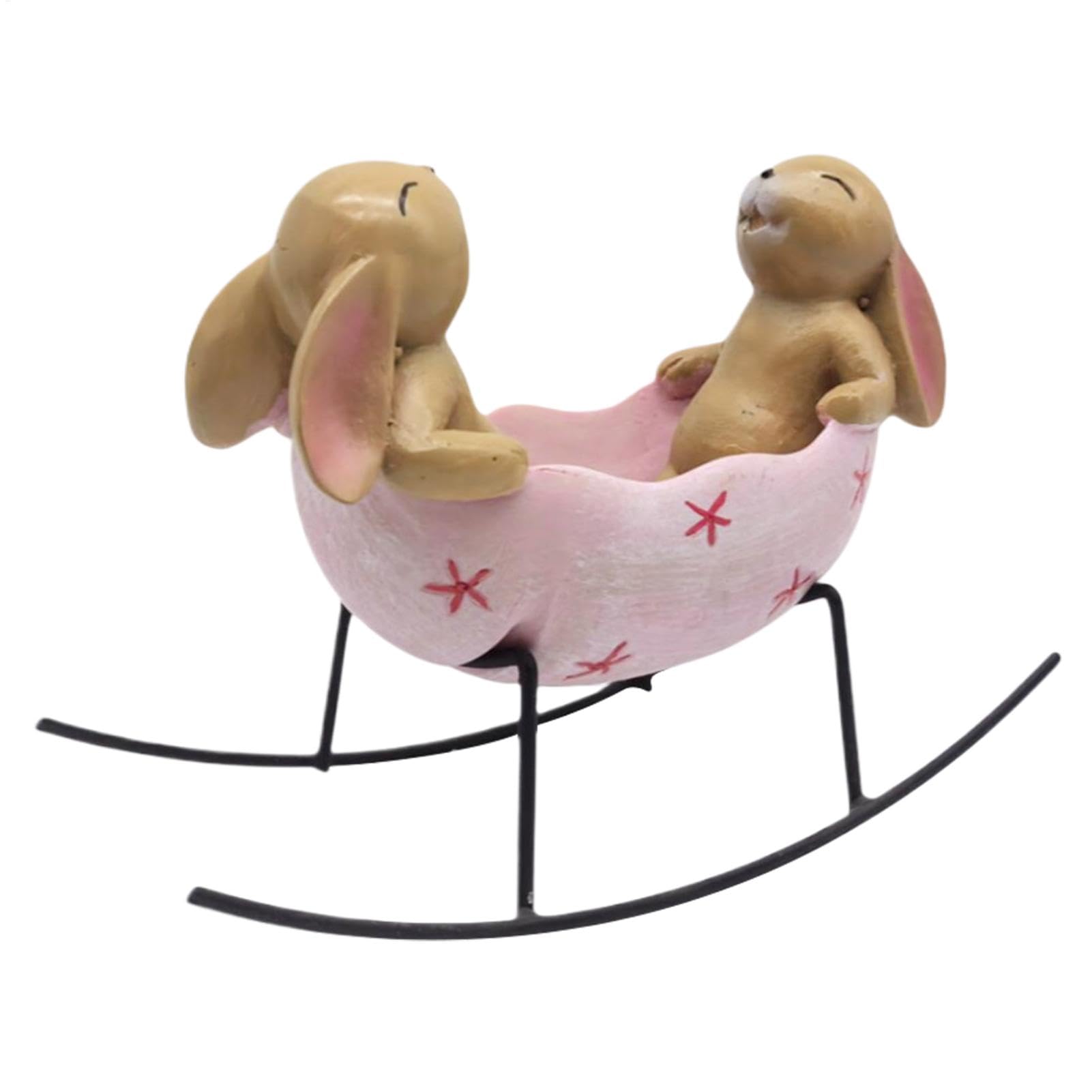 Lapin de jardin unique pour décorer une pelouse ou une terrasse fleurie