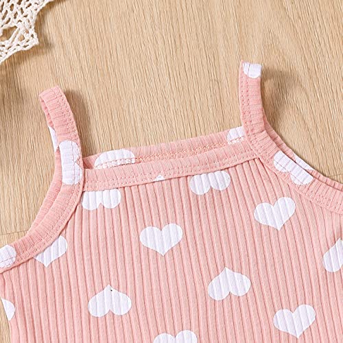 Colete infantil para meninas, sem mangas, com estampa floral, canelado, camiseta, shorts, roupas de