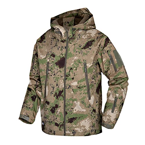 Kelmon Herren Softshelljacke Taktische Jacke Wasserabweisend Militär Jacke Camouflage Jacke...
