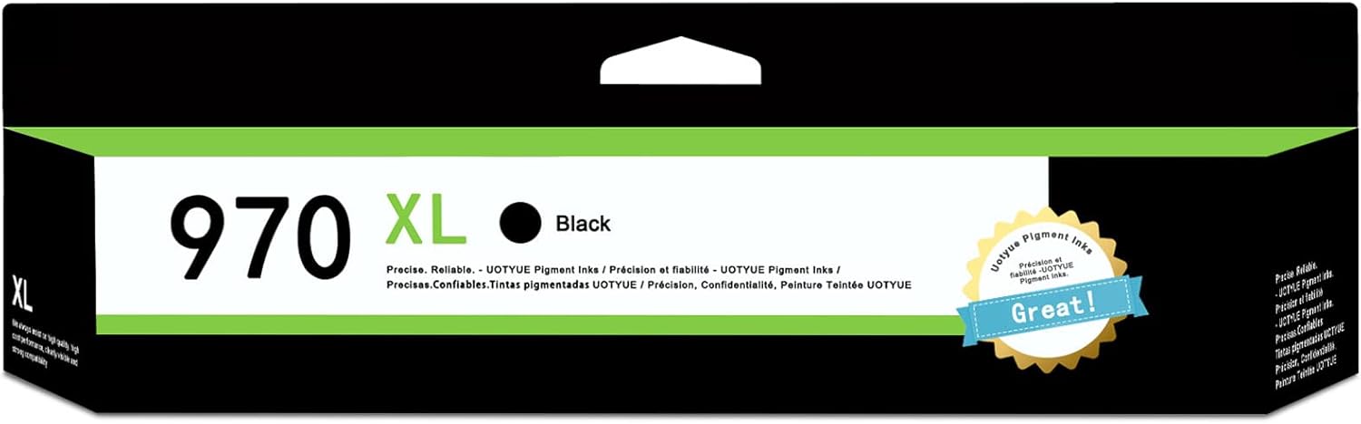 970XL Black PageWide Ink Cartridge Compatible 970XL CN625AM Ink Cartridge Replacement for HP 970 970XL Works with OfficeJet Pro X451 X476 X551 X576 Printer (1-Pack)