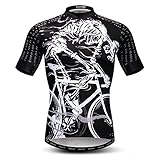 Men's Cycling Jersey Short Sleeved Outdoor Pro Biking Riding Clothing Mountain Bicycle Jerseys Breathable Skull T- Shirt Tops