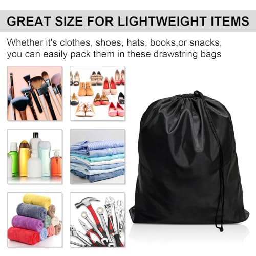 HIIXHC 8-Pack Drawstring Bags with Toggle, Durable Nylon Backpack, Cinch Sack and Ditty Pouch for Gym, Sports, Travel, and Daily Use3