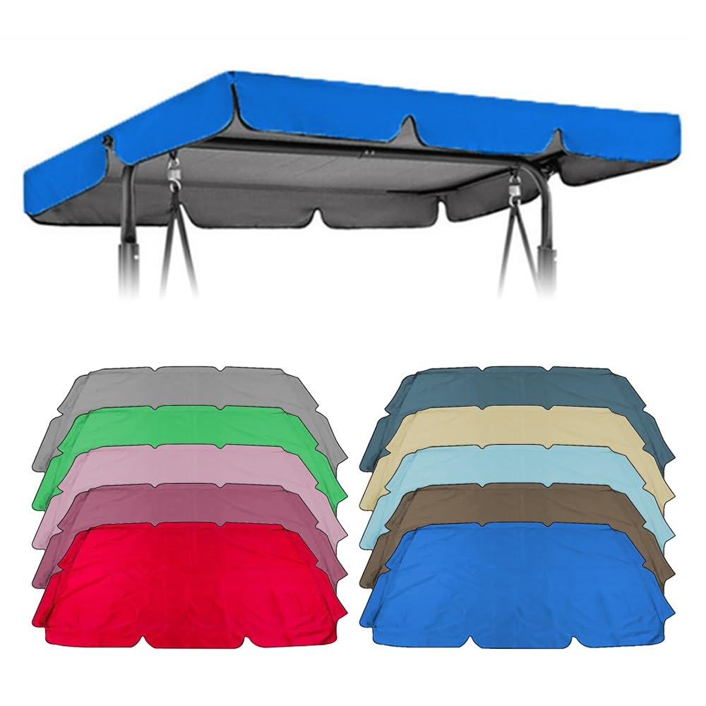 SMCMGECEUZ Universal Swing Canopy Replacement Garden Swing Chair Canopy Replacement Top Cover, Waterproof Top Cover For Patio Swings 56x47 65x45 75x52 77x49in(Royal blue,195x125cm(77x49in))