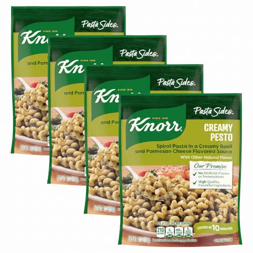 Knorr Pasta Sides Creamy Pesto For Delicious Quick Pasta Side Dishes 4.1 oz (Pack of 4)