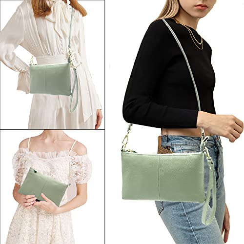 Image of Beurlike Leather Wristlet Wallet Clutch Purses For Women Small Crossbody Phone Bags