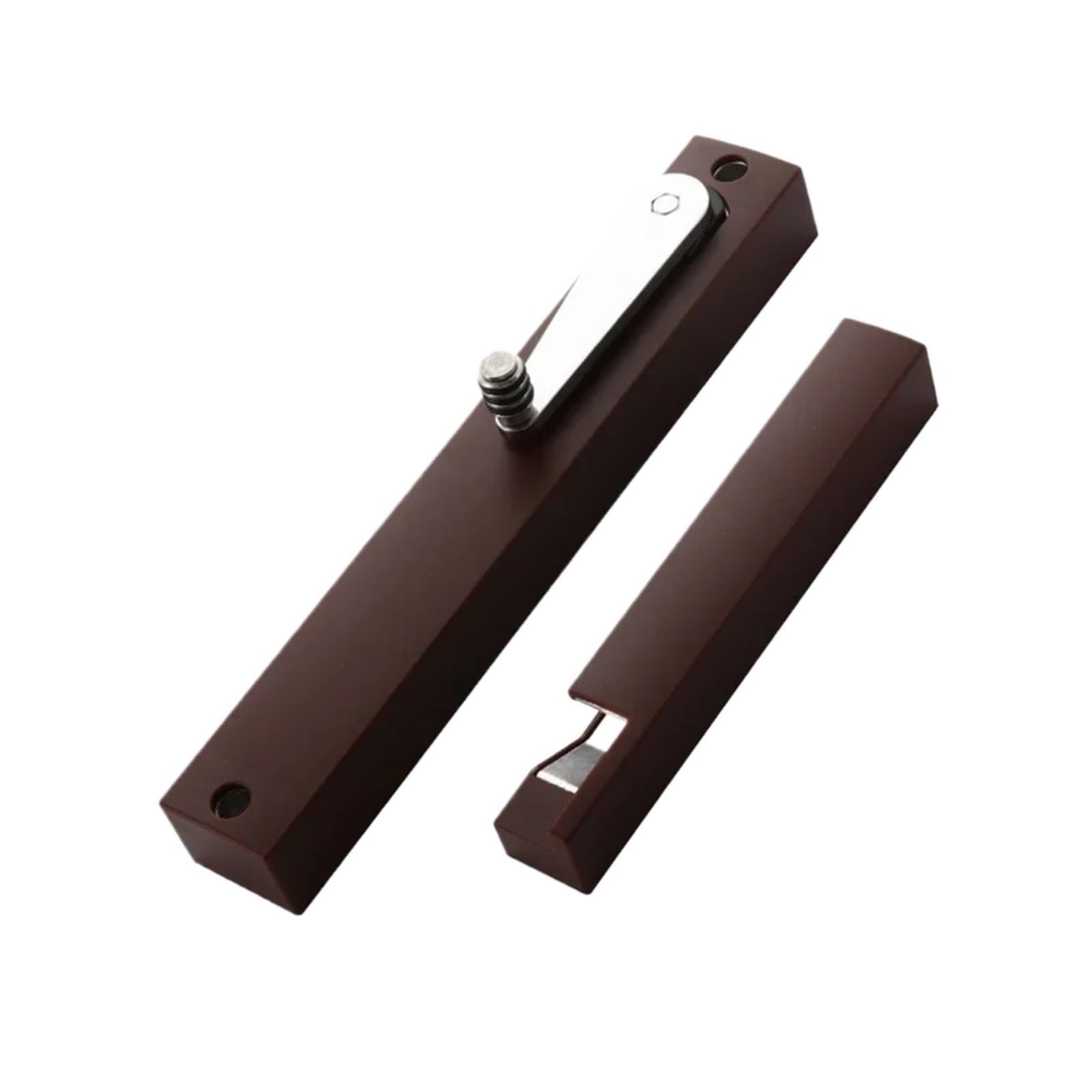 Door Closer, Aluminum Alloy with Buffer Damping Invisible Hydraulic Household Silent Door Closer,Commercial & Home Use(Brown/Left Open)